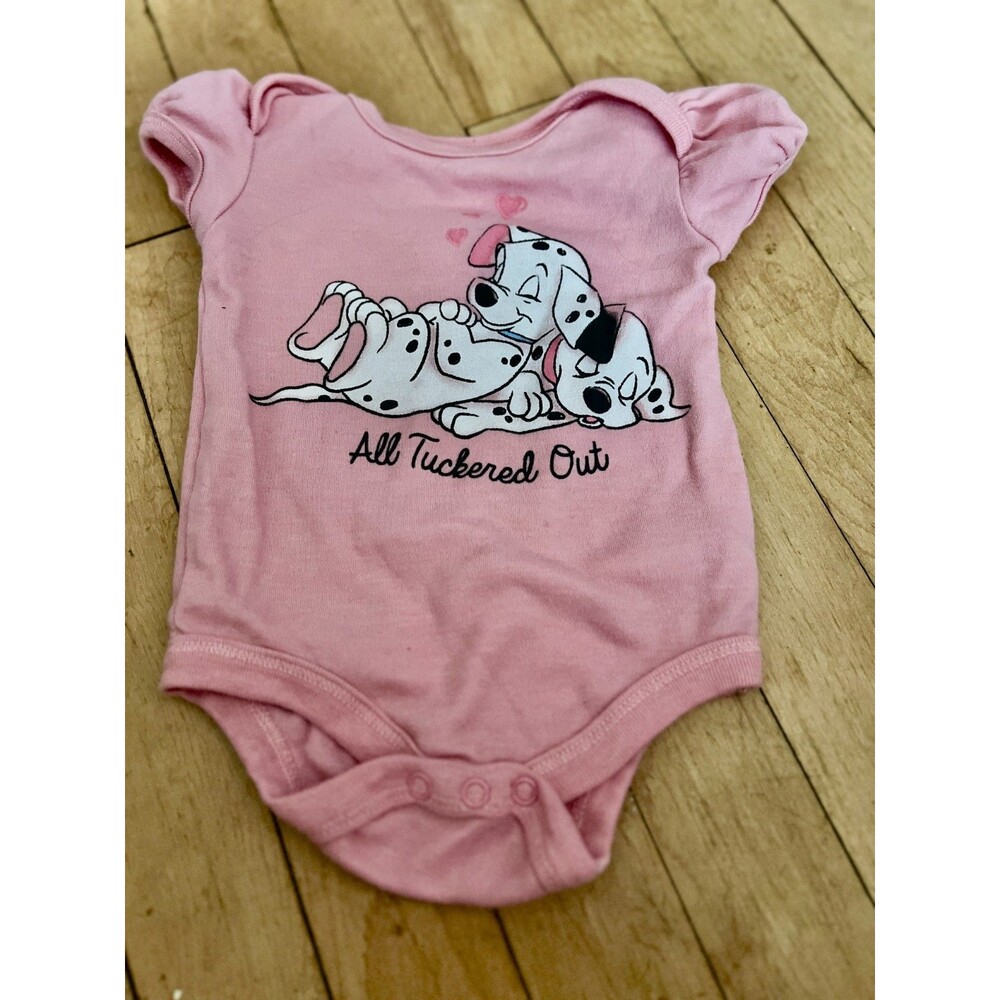 Baby Girl  3-6 Mos. Disney 101 Dalmatians One Piece Snap Bottom